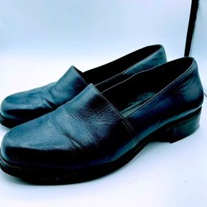 Vintage Rockport Womens Black Slip On Block Heel Shoes (Size 8) Casual or Dress
